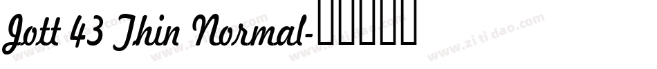 Jott 43 Thin Normal字体转换